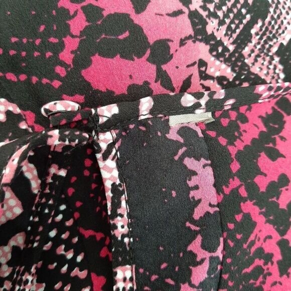 PENNINGTONS Asymmetric Sleeveless High Low Hem Top Pink Snake Print Sz 2X - Picture 9 of 10